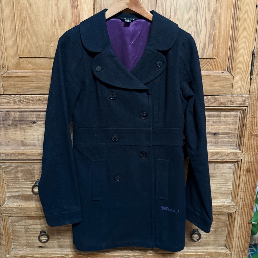 Volcom Black Double-Breasted Coat